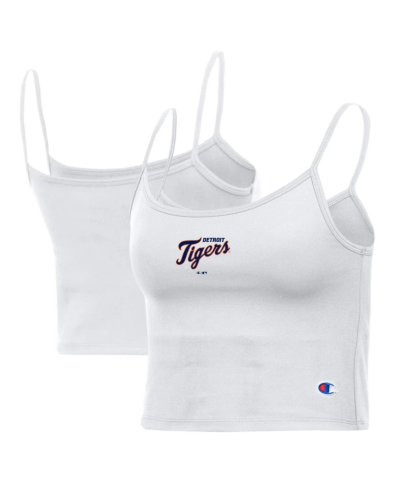 Champion Women's White Detroit Tigers America Scoop Tank Top