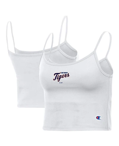Champion Women's White Detroit Tigers America Scoop Tank Top