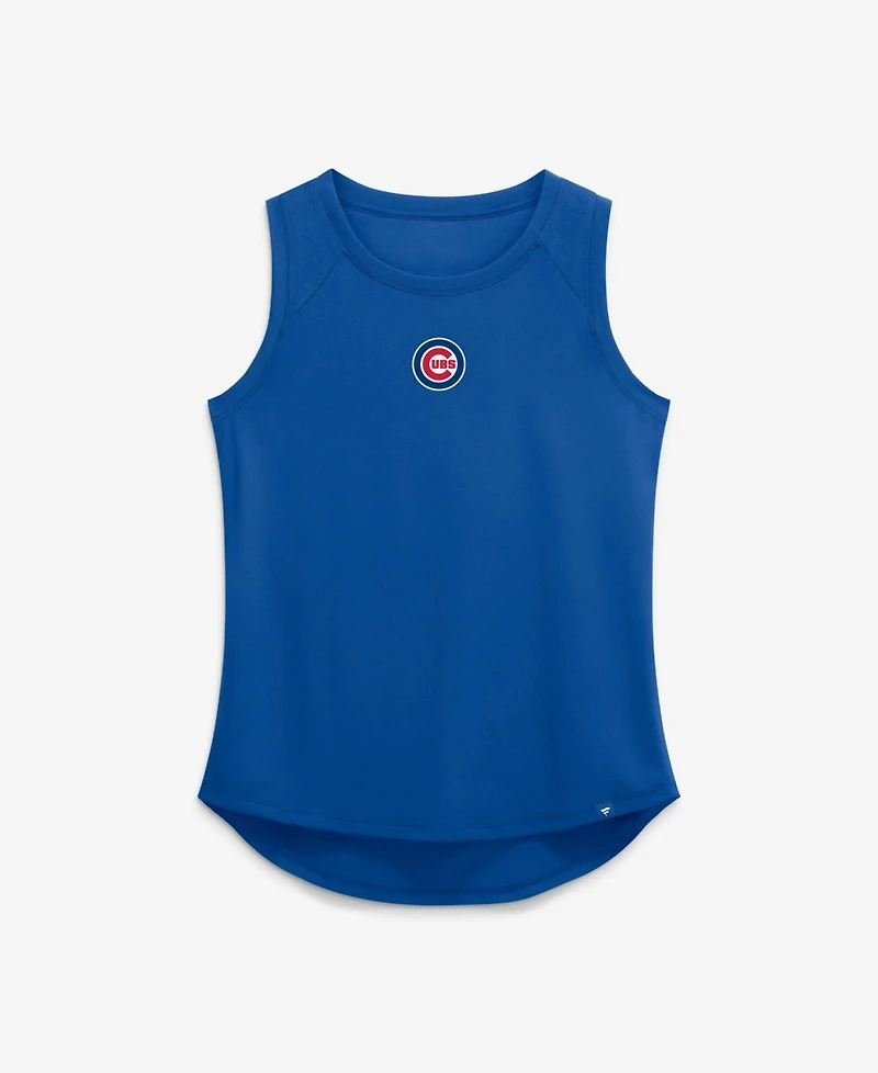 Fanatics Women's Royal Chicago Cubs Draped Mesh Back Performance Tank Top