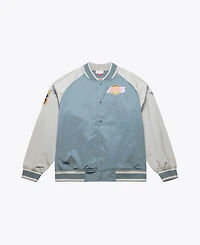 Mitchell & Ness Men's Blue/Silver Los Angeles Lakers Thunderstorm Lightweight Satin Full-Snap Jacket
