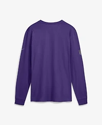Nike Men's Purple Minnesota Vikings Sideline Bold Arch Star Dri-fit Long Sleeve T-Shirt
