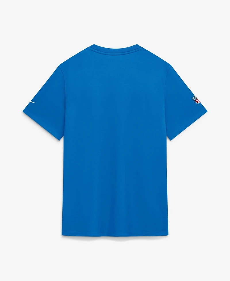 Nike Men's Blue Detroit Lions Sideline Uv Dri-fit Coaches Shirt