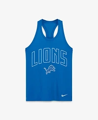 Nike Women's Blue Detroit Lions Primetime Tri-Blend Dri-fit Tank Top