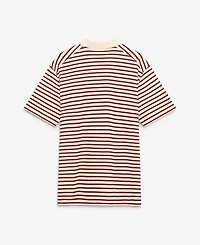 Nike Men's Natural/Crimson Oklahoma Sooners Striped Primary Logo Dri-fit Polo Shirt