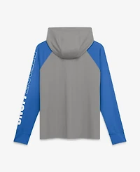 Fanatics Women's Gray/Blue Detroit Lions Cornerback Blitz Raglan Full-Zip Hoodie