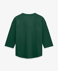 Fanatics Women's Green Bay Packers Team First Deceptive Juke 3/4-Sleeve V-Neck T-Shirt