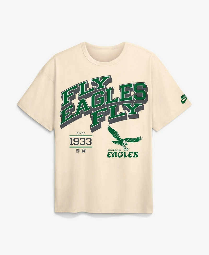 Nike Men's Natural Philadelphia Eagles Vintage Mod Blown Away Max90 T-Shirt