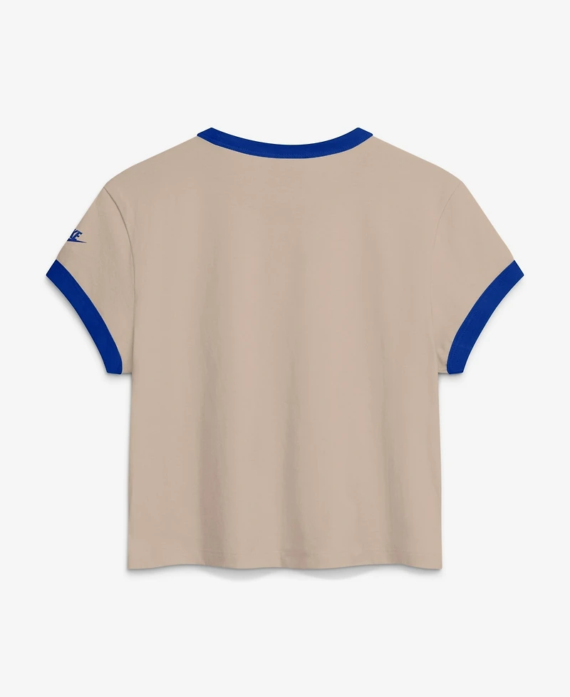 Nike Women's Buffalo Bills Rewind Ringer Cropped T-Shirt