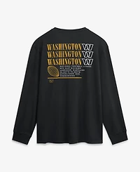 Fanatics Men's Black Washington Commanders Relaxed Fullback Drive Long Sleeve Fashion T-Shirt