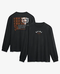 Fanatics Men's Black Chicago Bears Relaxed Fullback Drive Long Sleeve Fashion T-Shirt