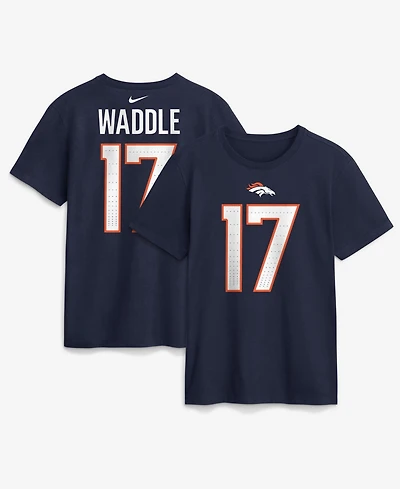 Nike Men's Jaylen Waddle Navy Denver Broncos Name & Number T-Shirt
