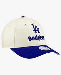 New Era Women's Cream/Royal Los Angeles Dodgers Primary 9FORTY M-Crown Adjustable Hat