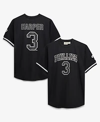 Fanatics Men's Bryce Harper Black/White Philadelphia Phillies Big & Tall Heavyweight Mesh Jersey