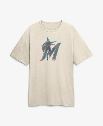 Fanatics Men's Cream Miami Marlins Stadium Slub T-Shirt