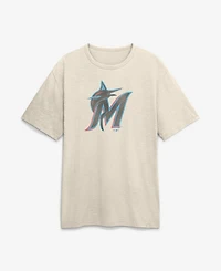 Fanatics Men's Cream Miami Marlins Stadium Slub T-Shirt
