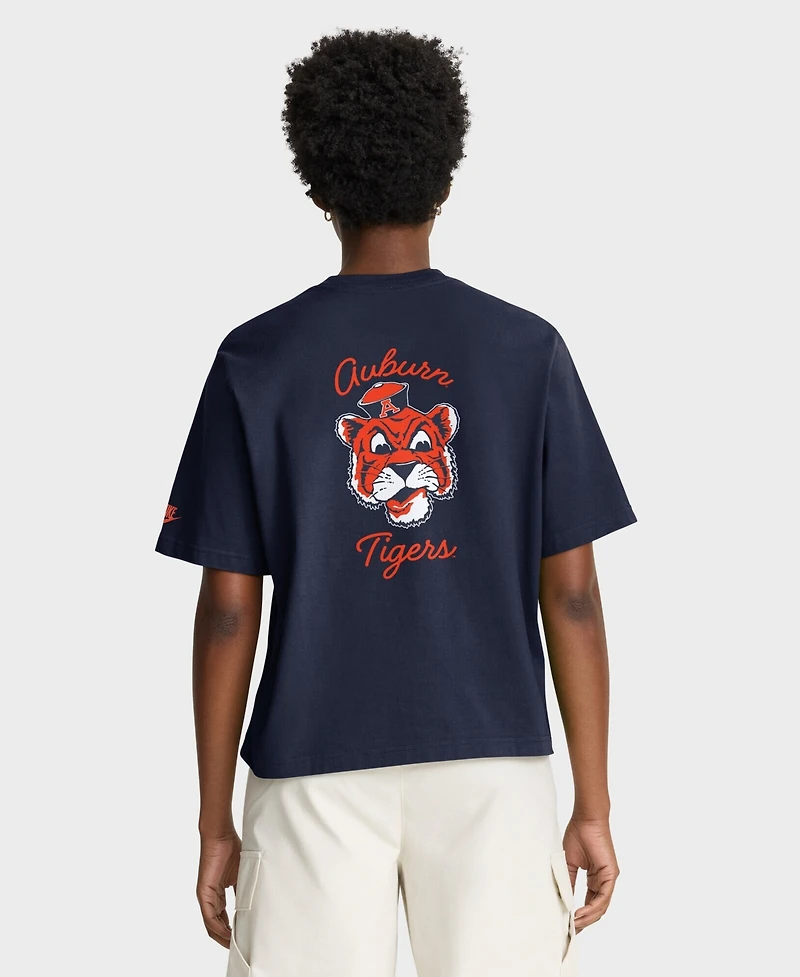 Nike Women's Navy Auburn Tigers Legacy Pocket Boxy T-Shirt