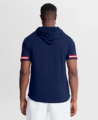 Fanatics Men's Navy New England Patriots Optimal Play Short Sleeve Hooded T-Shirt