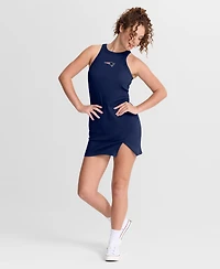 Fanatics Women's Navy New England Patriots Push Beyond Tri-Blend Ribbed Sleeveless Dress