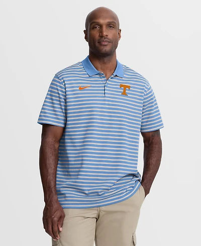 Nike Men's Light Blue/White Tennessee Volunteers Striped Dri-fit Polo Shirt
