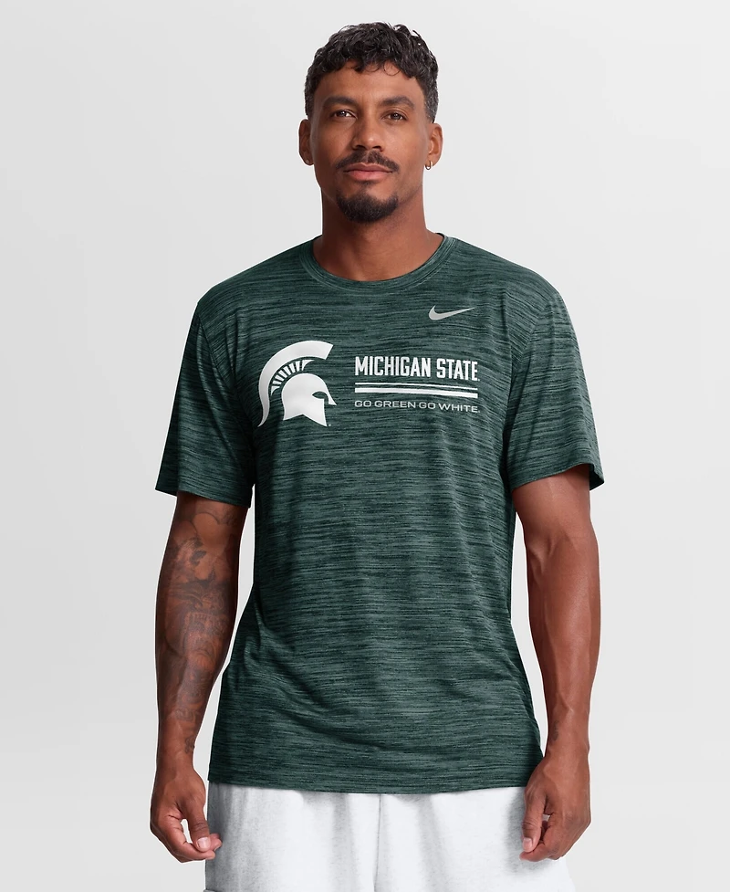 Nike Men's Green Michigan State Spartans Sideline Velocity Dri-fit T-Shirt