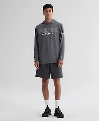 Fanatics Men's Charcoal Philadelphia Phillies Clutch Long Sleeve Hooded T-Shirt