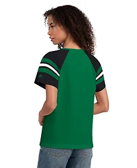 Starter Women's Kelly Green Philadelphia Eagles Game On Notch Neck Raglan T-Shirt