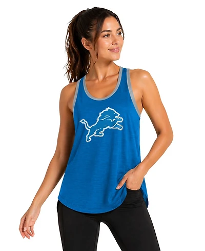 G-iii 4Her by Carl Banks Women's Blue Detroit Lions Tater Ii Racerback Tank Top