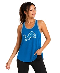 G-iii 4Her by Carl Banks Women's Blue Detroit Lions Tater Ii Racerback Tank Top