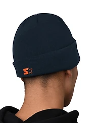 Starter Men's Navy Chicago Bears Hoodie and Cuffed Knit Hat Combo Pack