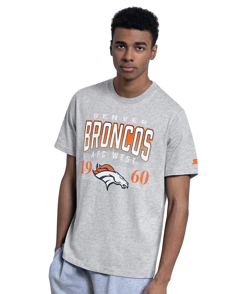 Starter Men's 2-Pack Orange/Gray Denver Broncos Logo T-Shirt Set