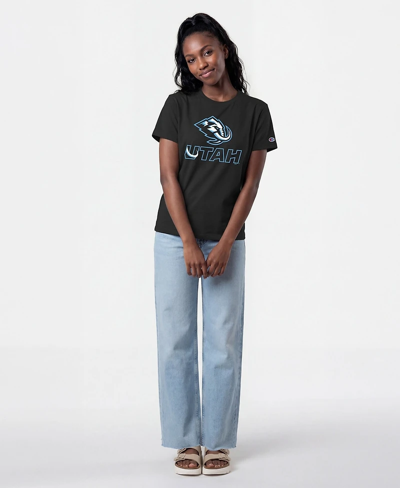 Champion Women's Black Utah Mammoth Wordmark Lockup T-Shirt