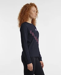Champion Women's Navy Colorado Avalanche 2-Hit Long Sleeve T-Shirt