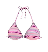 Lascana Women's Printed Crochet Triangle Bikini Swimsuit Top Bra Sizing
