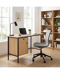 gaomon Compact Desk with Drawer and Cabinet, Study Table for Small Spaces