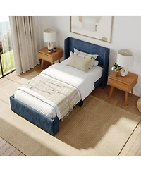 Plank+Beam Modern Upholstered Bed - Twin