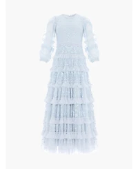 Needle & Thread Women's Blossom Long Sleeve Lace Ankle Gown