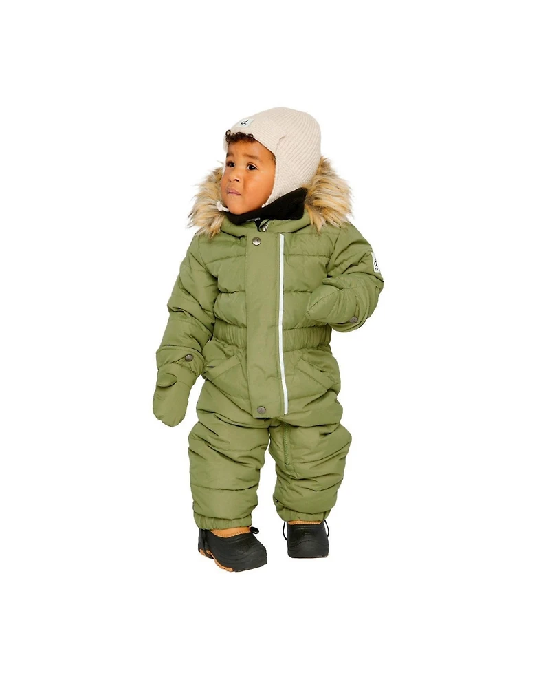 Deux par Baby Unisex 6M To 24M Original One Piece Puffy Snowsuit with Removable Mittens and Boots