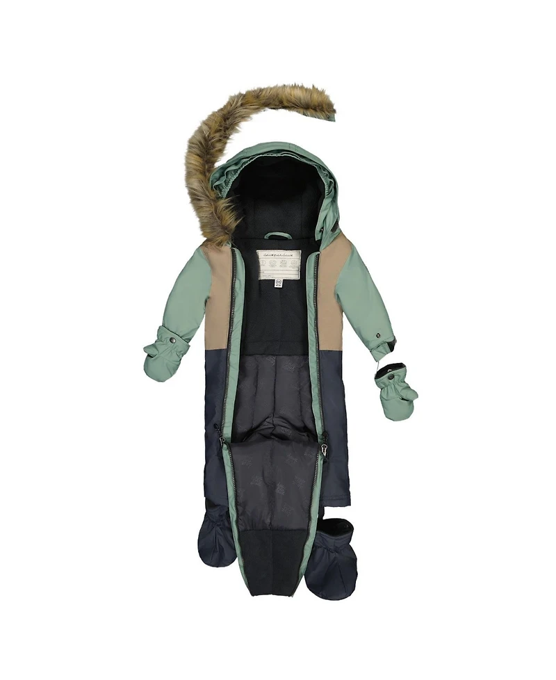 Deux par Deux Baby Boy (6M - 24M) One Piece Snowsuit Adapted for Car Seats Cool