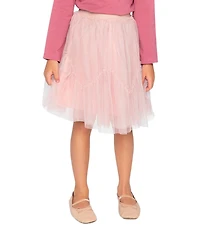 Deux par Deux Toddler Girl ( size 2T to 5T ) Mesh Skirt Pale Dusty