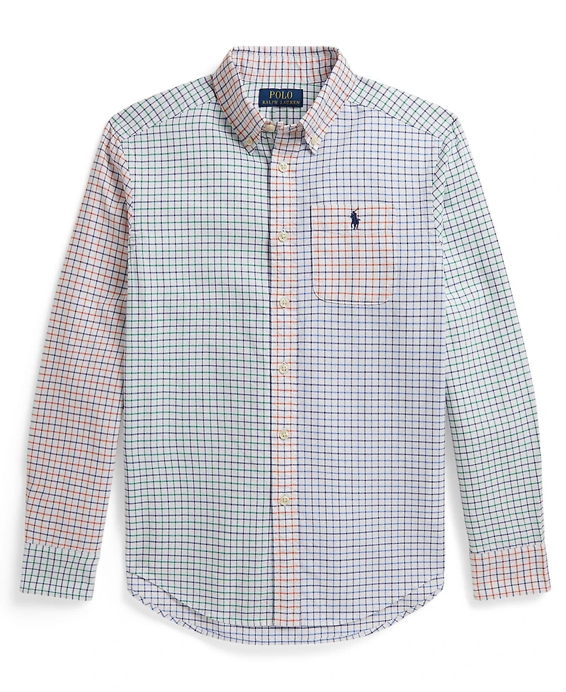 Polo Ralph Lauren Boys' 8-20 Tattersall Cotton Oxford Shirt