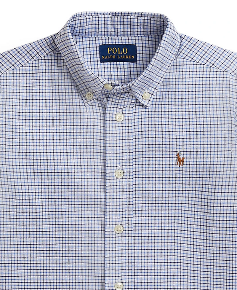 Polo Ralph Lauren Boys' 2T-7 Checked Performance Oxford Shirt