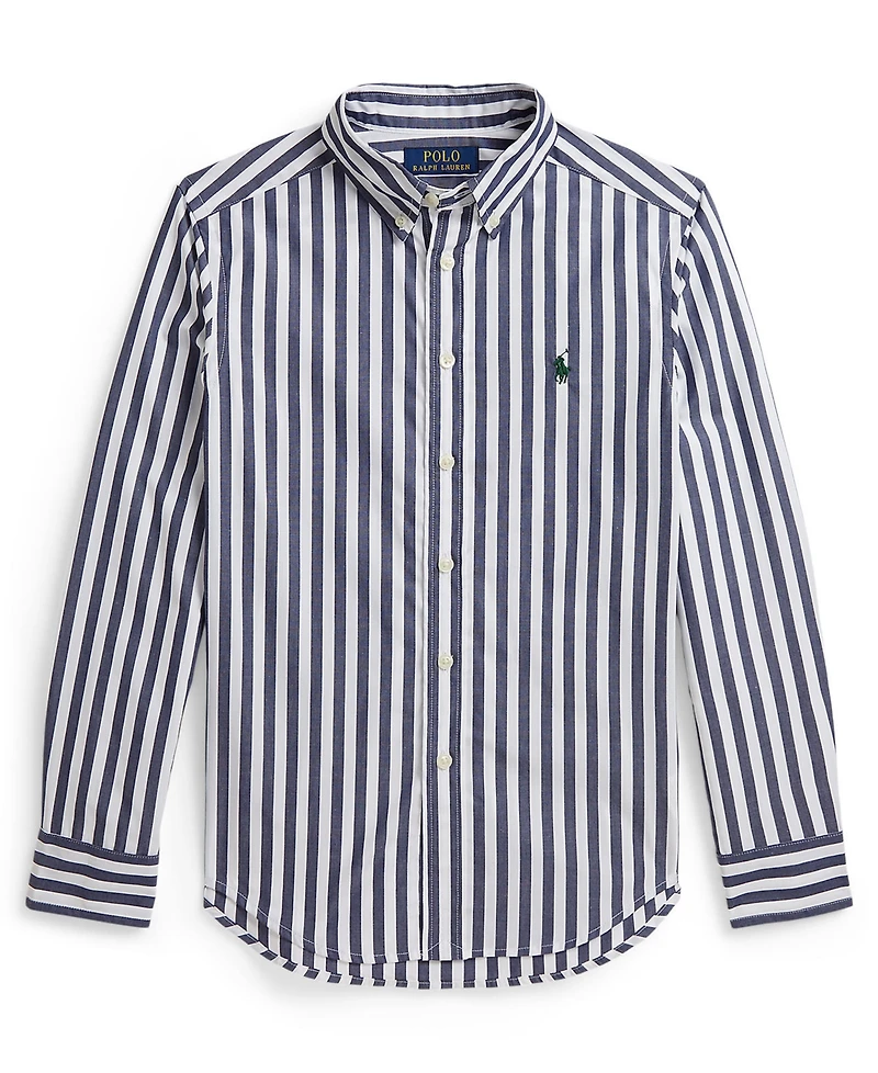 Polo Ralph Lauren Boys' 8-20 Striped Cotton Poplin Shirt