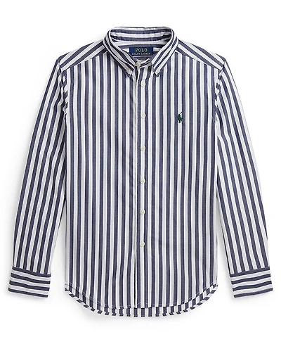 Polo Ralph Lauren Boys' 8-20 Striped Cotton Poplin Shirt