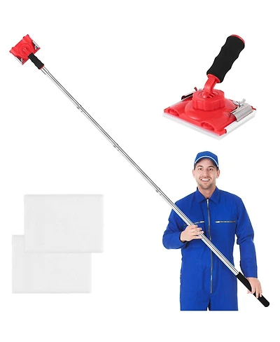 Xdovet Paint Edge Trimmer Extension Pole Adjustable Handle Replaceable Pads