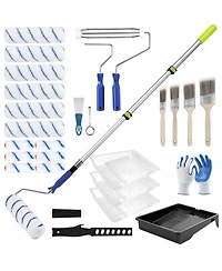 Xdovet Paint Roller Kit Extension Pole Covers Tray Brushes Accessories