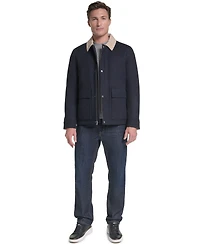 Cole Haan Men's Front-Zip Melton Wool Jacket