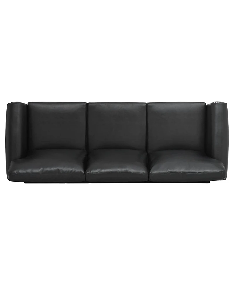 Streamdale Furniture Elegant Pine Wood Armchair with Silver Nailhead Trim and Detachable Cushion