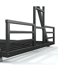 Streamdale Furniture Full over Full Metal Bunk Bed with Dual Side Ladders