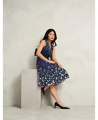 Hobbs London Women's Aria Embroidered Dress