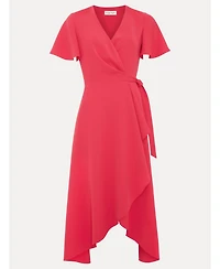 Phase Eight Women's Julissa V-Neck Short-Sleeve Asymmetric-Hem Midi Dress